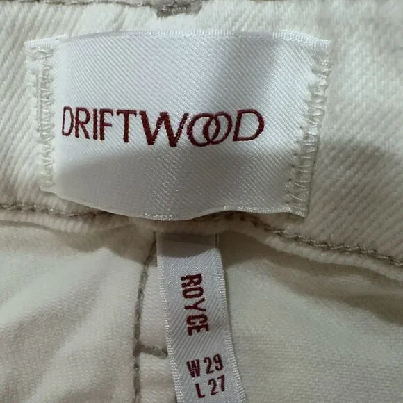 Driftwood Royce Straight Leg Jeans Love Notes Embroidered Hearts Roses Sz 29 - Picture 3 of 10